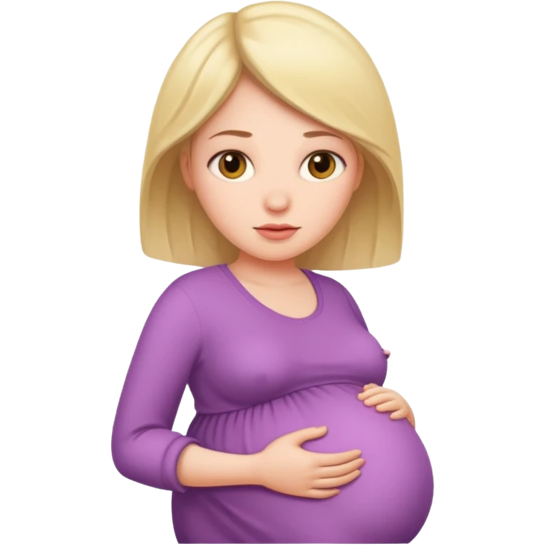 heavily pregnant woman emoji