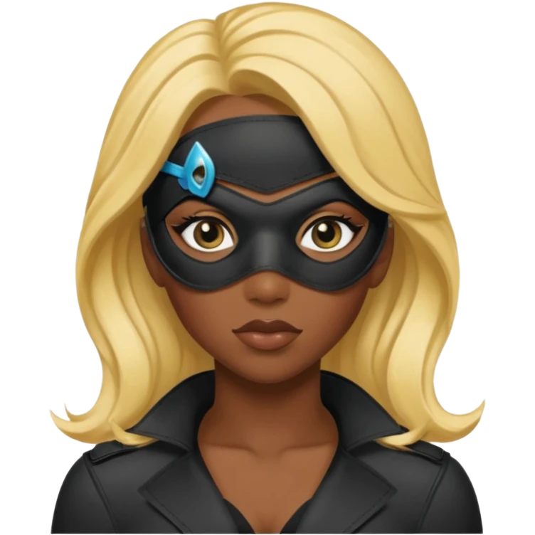 black canary with eye mask emoji