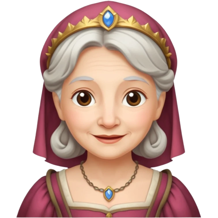 The kind and amiable grandmother in medieval fairy tales emoji