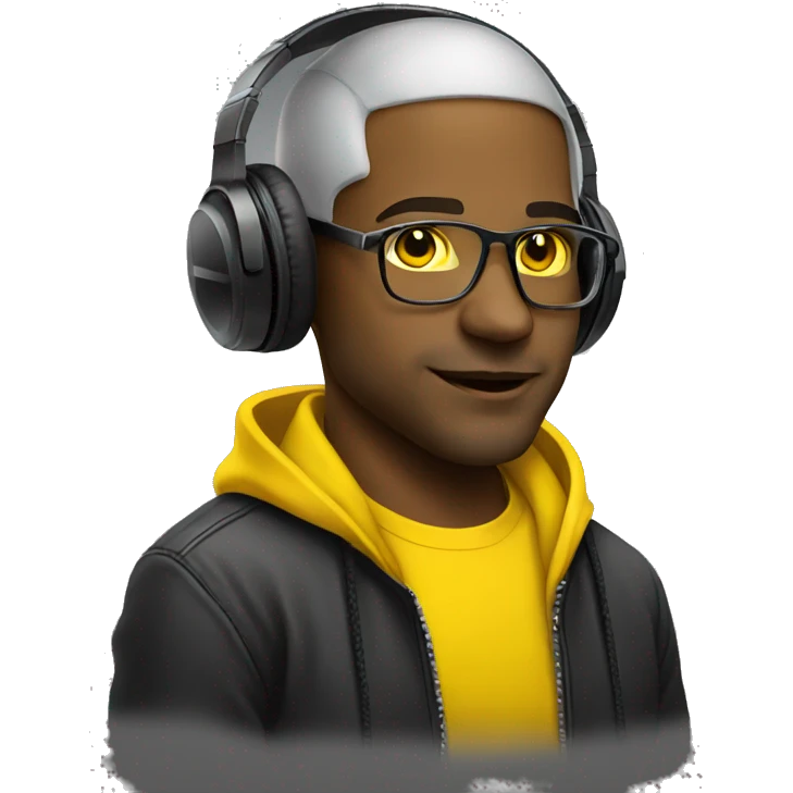 dj with yellow headphones emoji