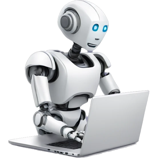 robot on a laptop emoji