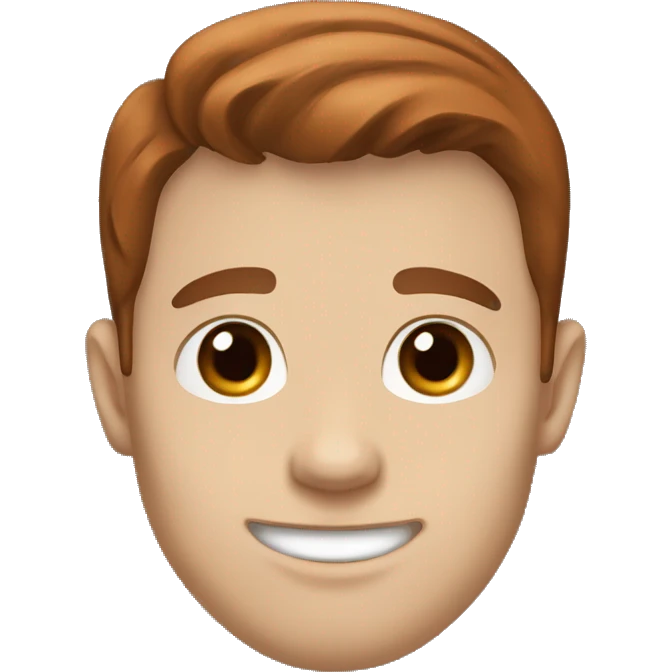Brown hair, pale skin, man. University of Texas Longhorn clothes emoji