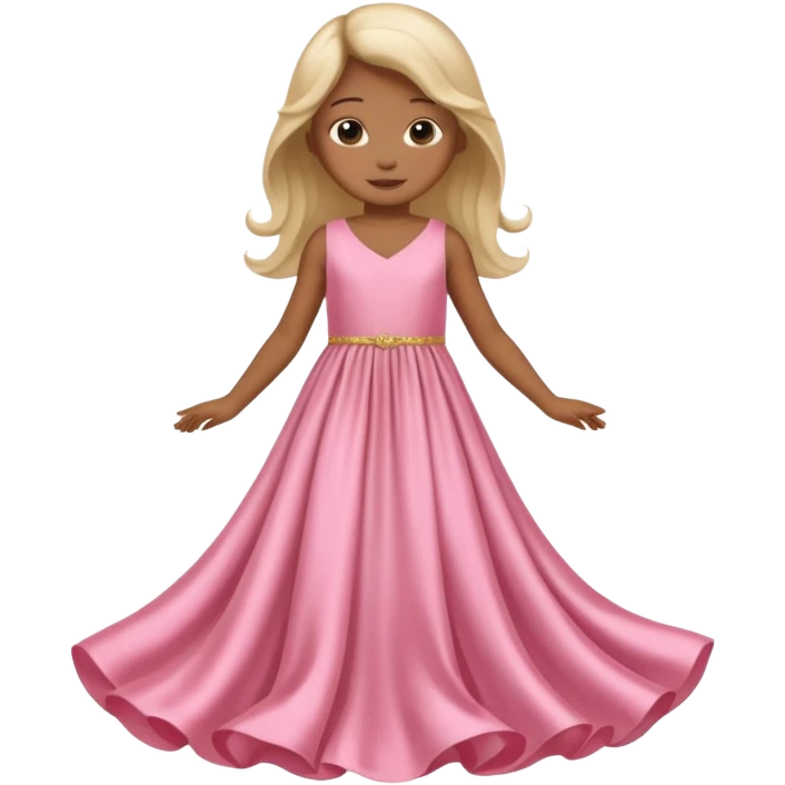Gown in pink for kids only dress no gender  emoji