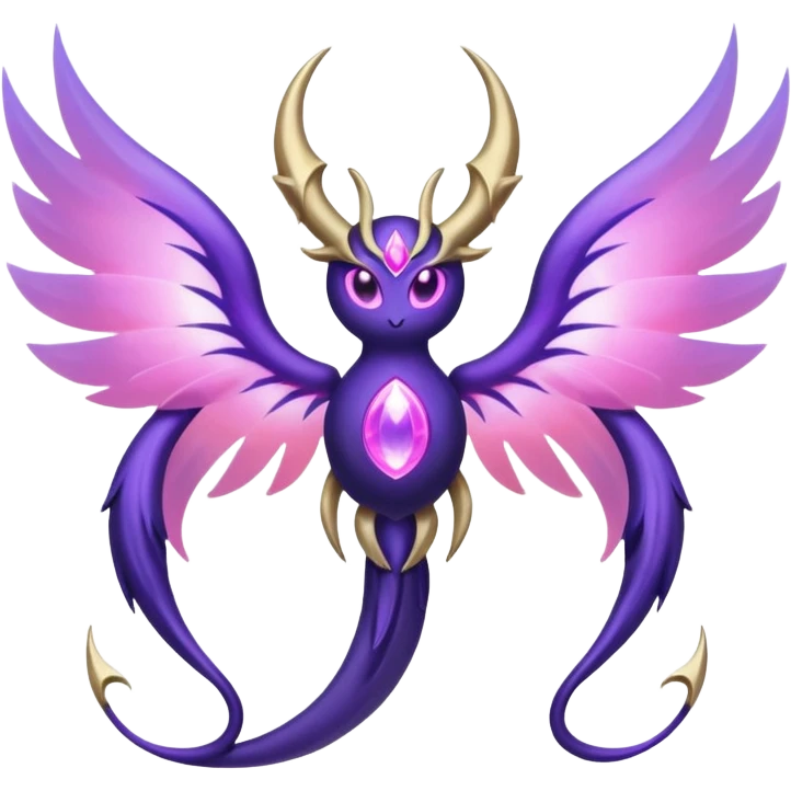Pokemon legendary purple and pink lunala emoji