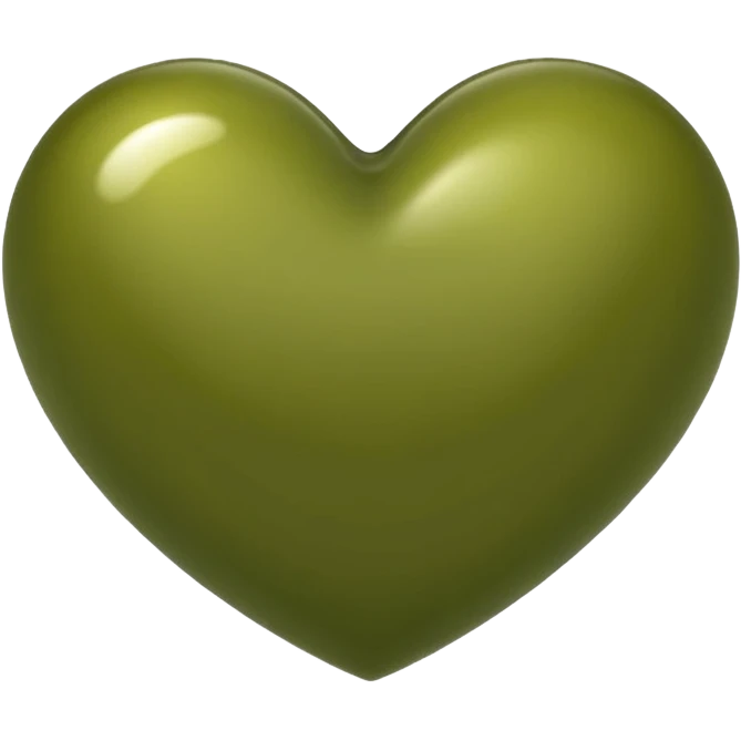 olive green heart emoji emoji