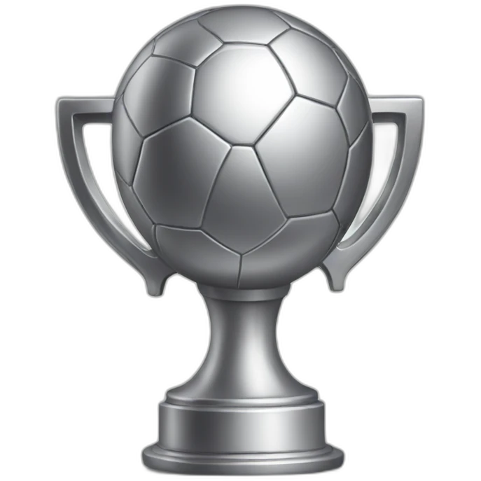 silver football cup without a ball emoji