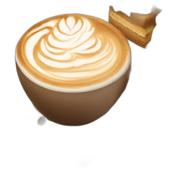 Cappuccino cafe isometric emoji
