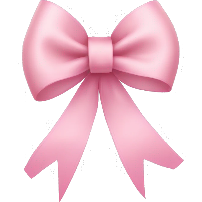 light pink ribbon bow emoji