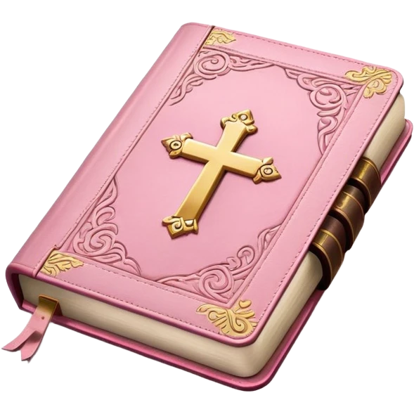 Pink bible emoji