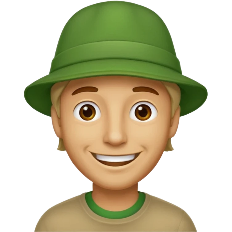 man Character with Green Hats emoji