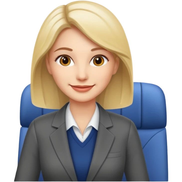 Feeling relaxed and happy at office for woman  emoji