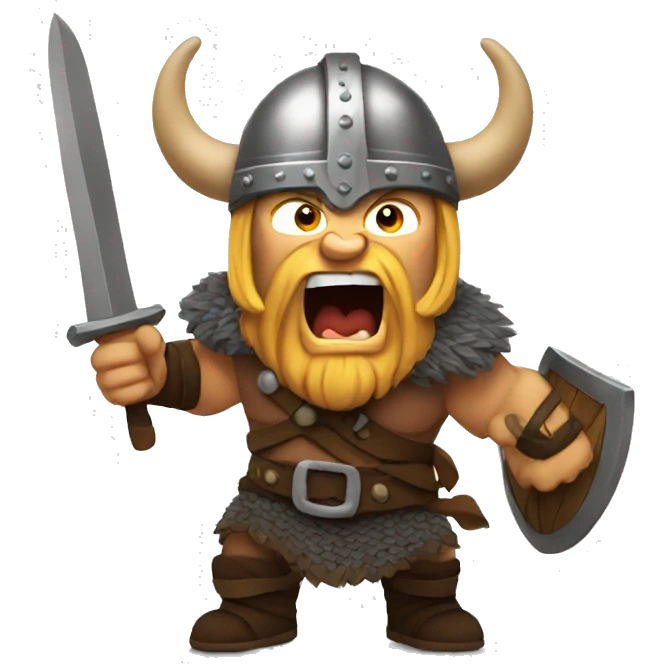 screaming viking emoji