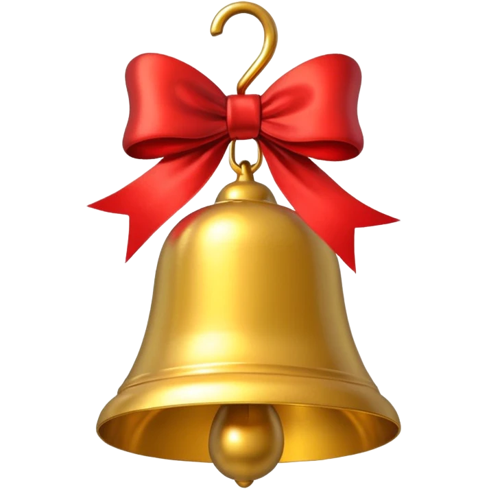 gold Christmas bell emoji