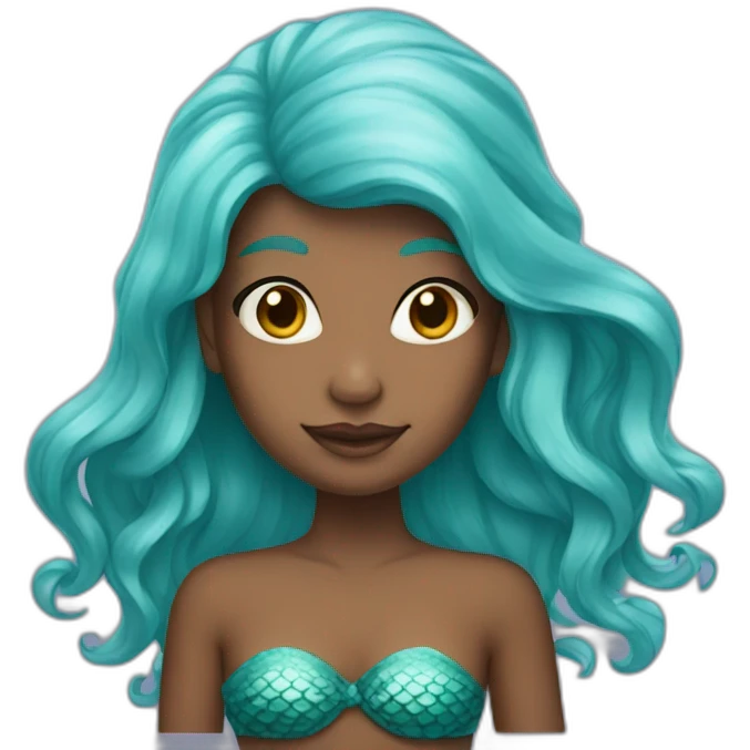 Girl with mermaid hair emoji