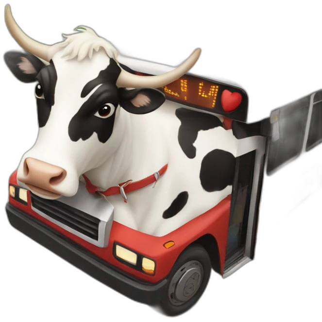 chickfila cow hit by a bus emoji