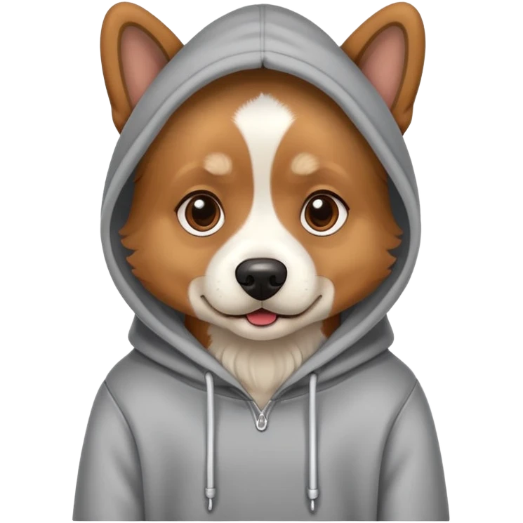 Dog with hoodie  emoji