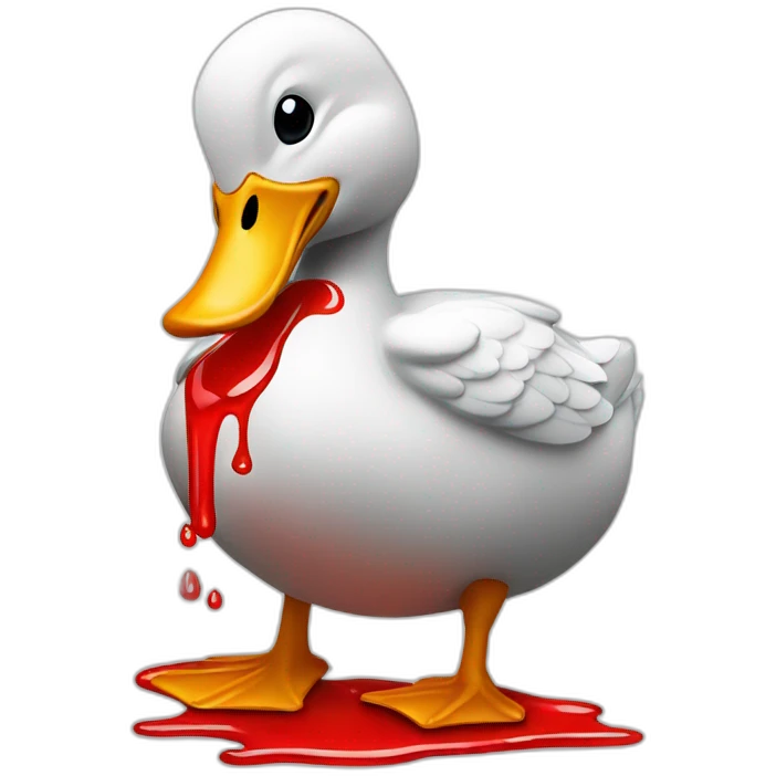 duck dripped in red emoji