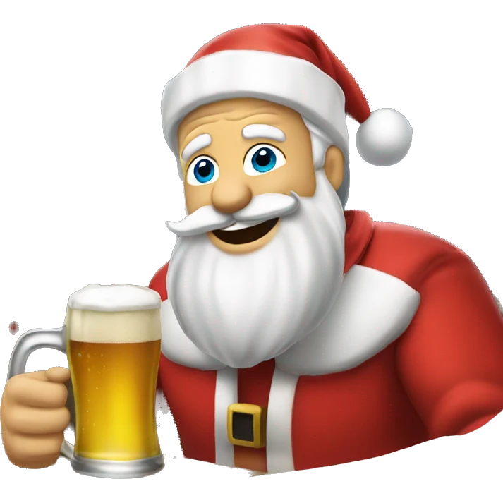PAPAI NOEL TOMANDO CERVEJA emoji