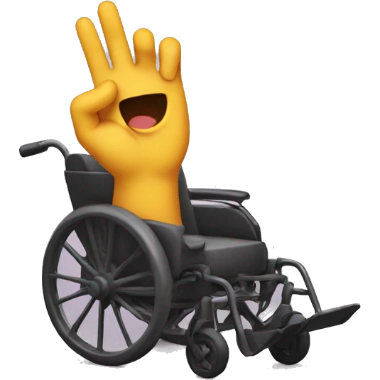 waving hand on wheels emoji