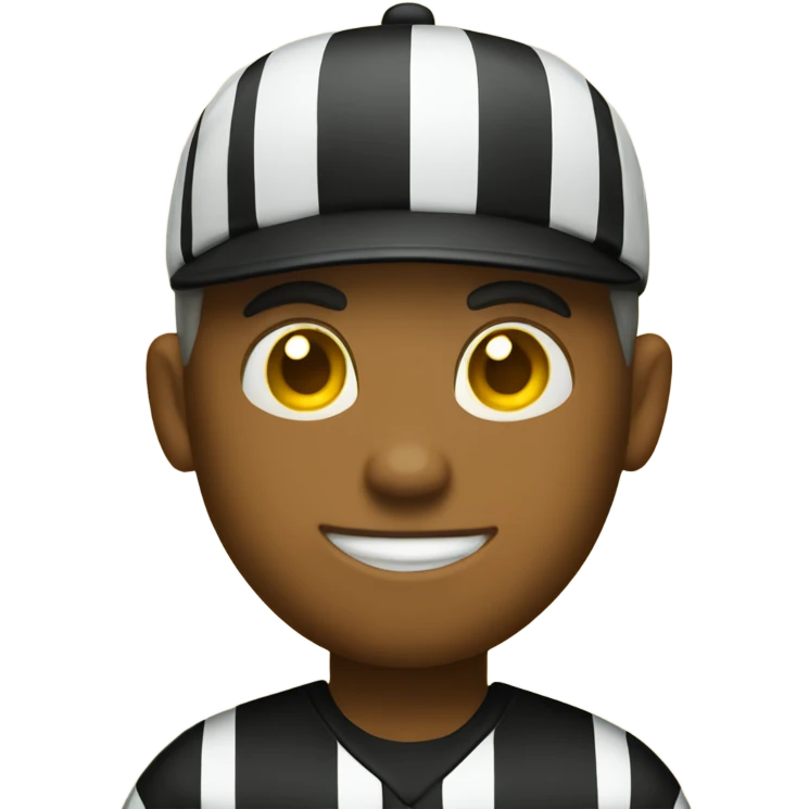 Yellow bubble type emoji of a referee emoji
