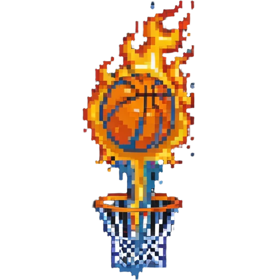 basketball on fire emoji