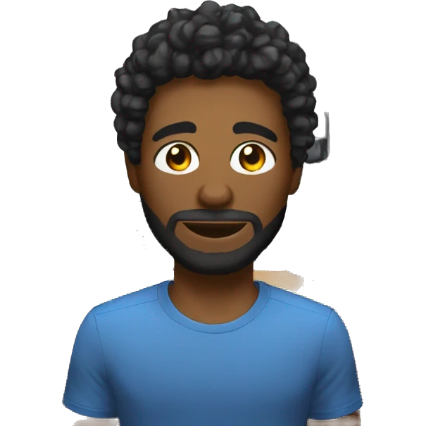 un chico de pelo negro gamer en su setup cabreado emoji