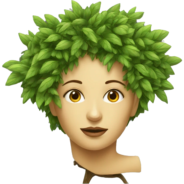 driade tree woman face emoji