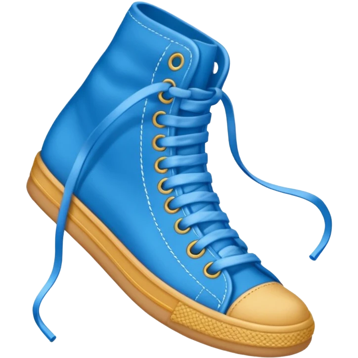 make an emoji of blue shoe laces only- they should be long and stringy emoji