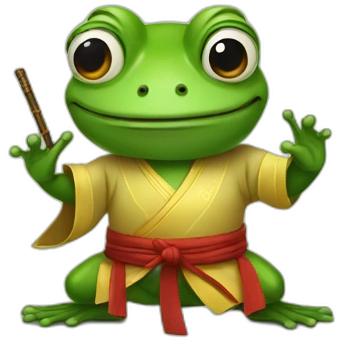 frog kung fu master emoji