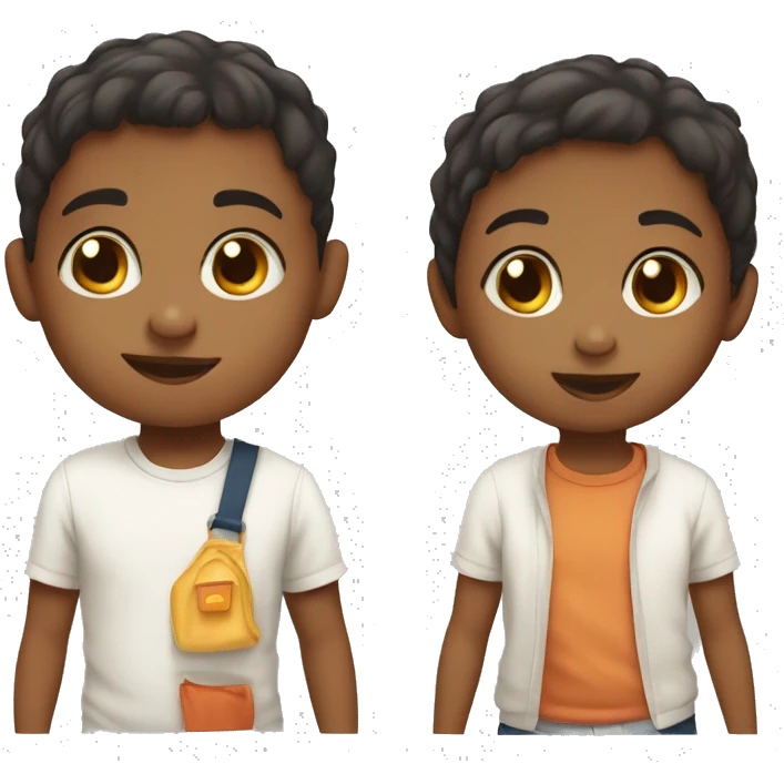 Toddler brother and sister emoji