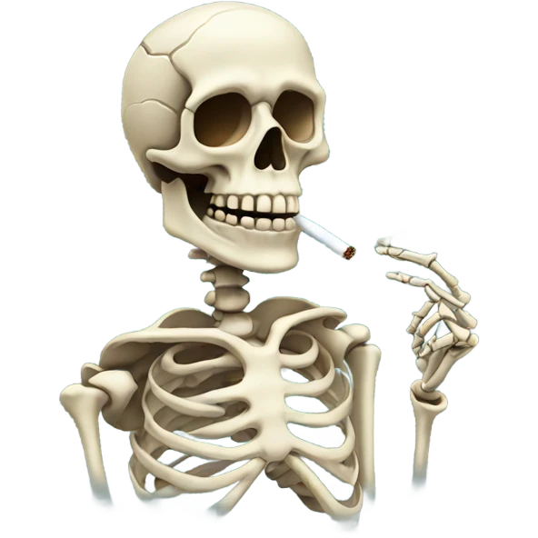skeleton smoking emoji