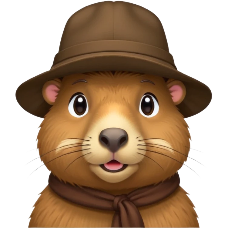 Capibara with a hat emoji