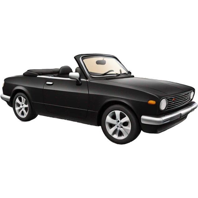car cabriolet black with a sunset background emoji
