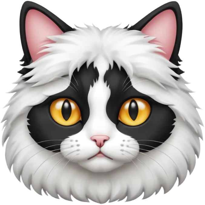 black and white cat emoji
