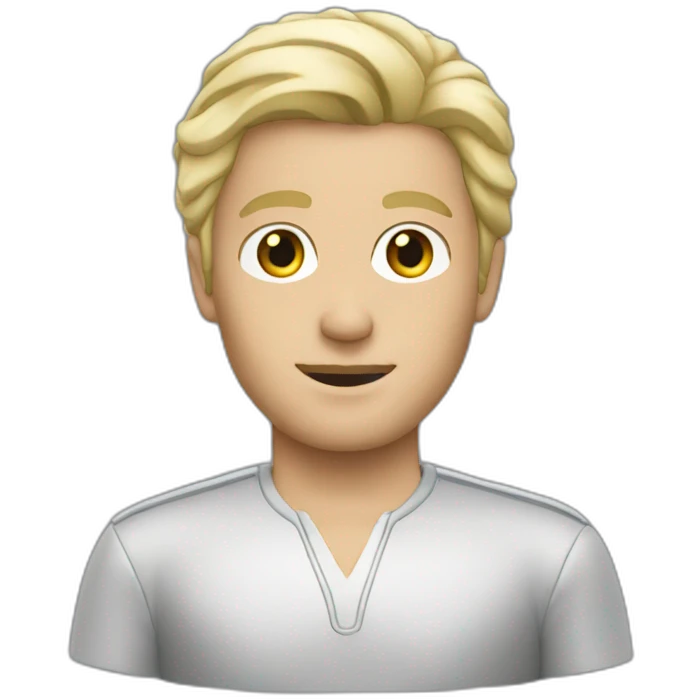blonde man in silver merCedes car emoji