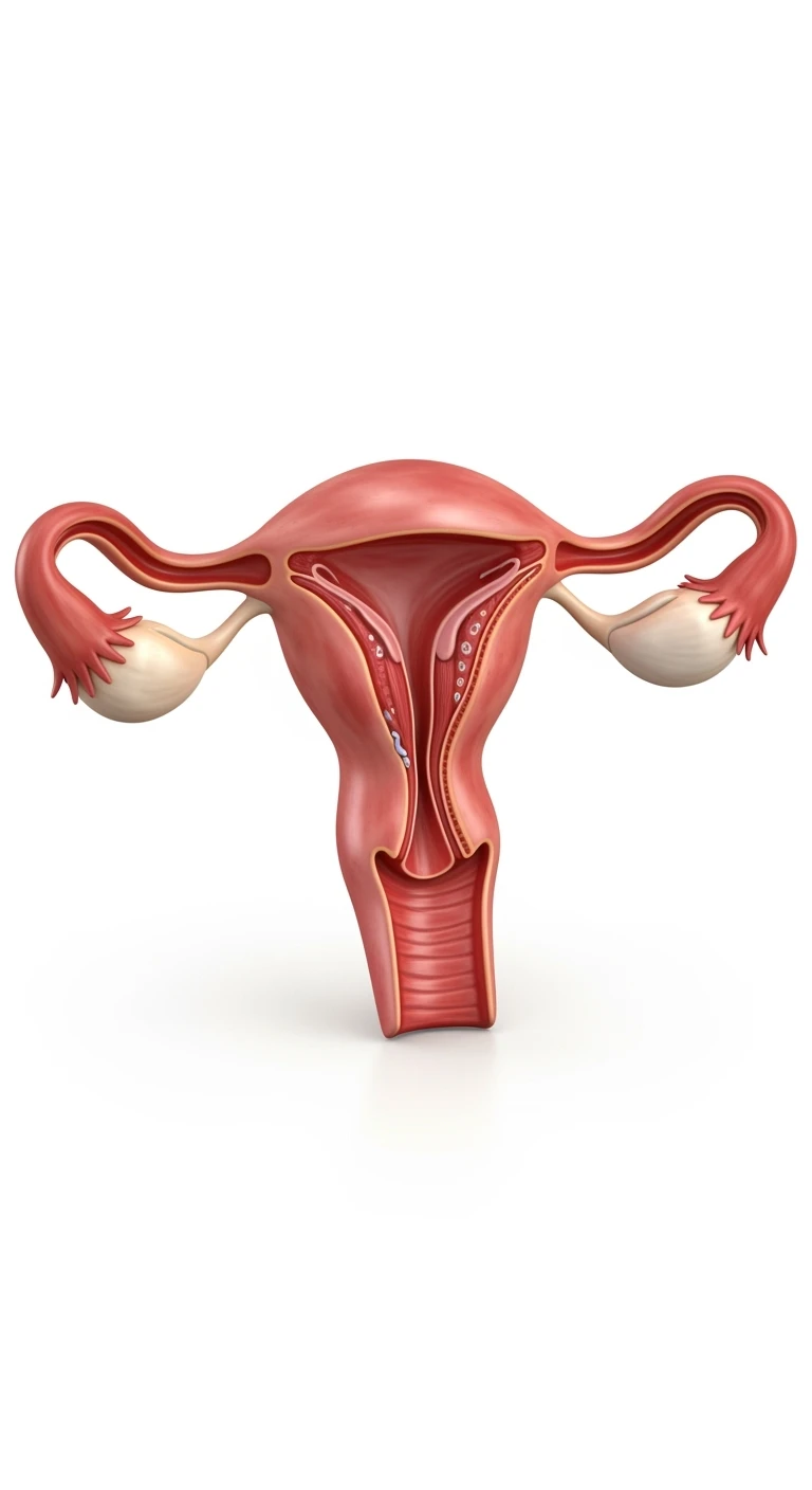 UTERO UMANO ANATOMICO 4K, SFONDO BIANCO emoji
