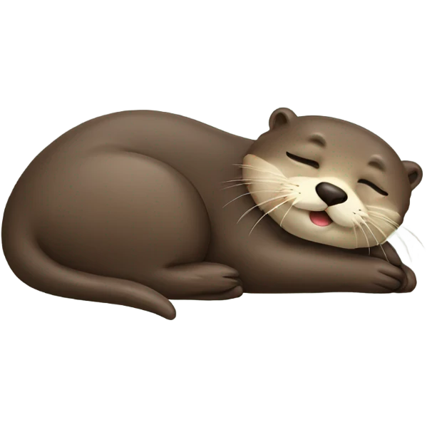 Otter getting plenty of sleep emoji
