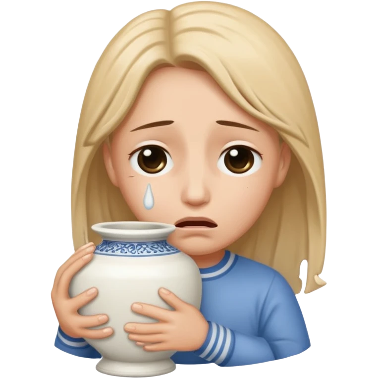crying face holding ⚱️ emoji