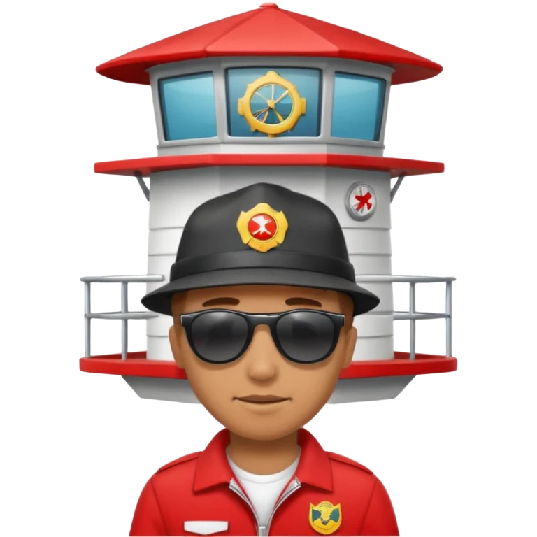 Lifeguard on watch tower emoji