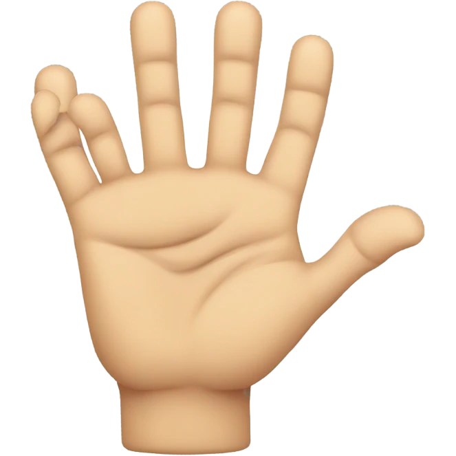 5 fingers upside down emoji
