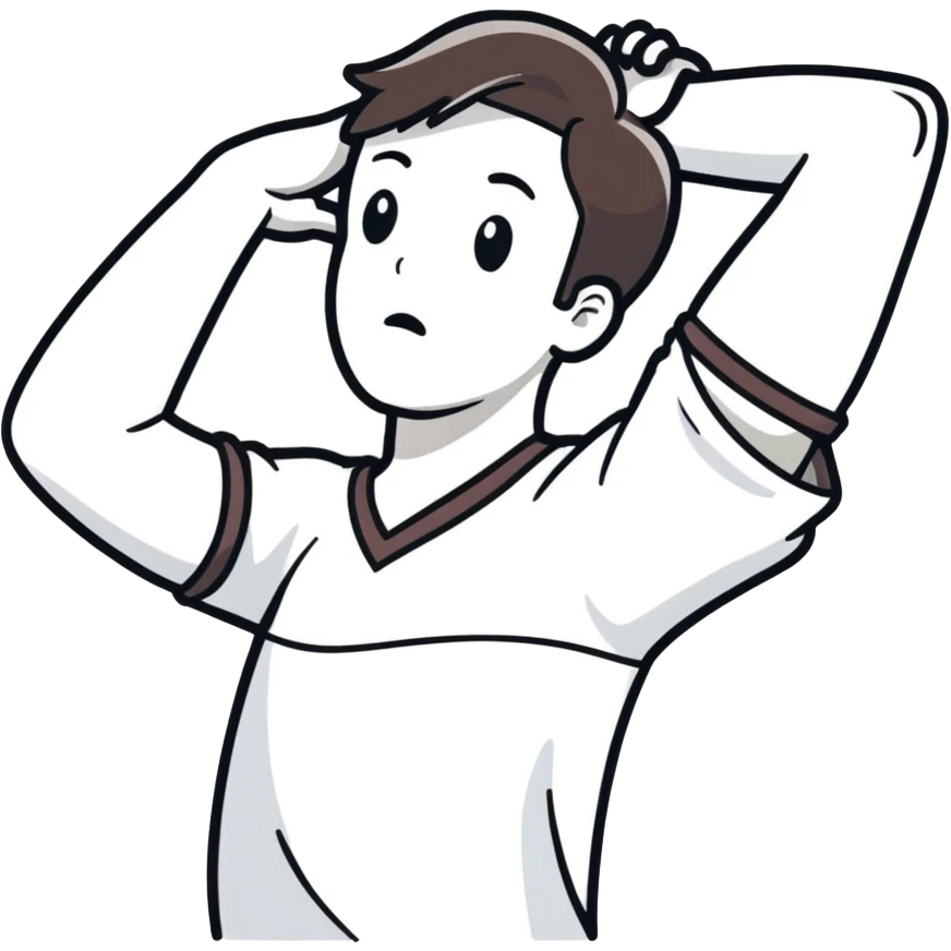 person pushing hair back emoji