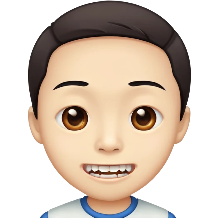 Кривозубый узкоглазый китайский мальчик emoji
