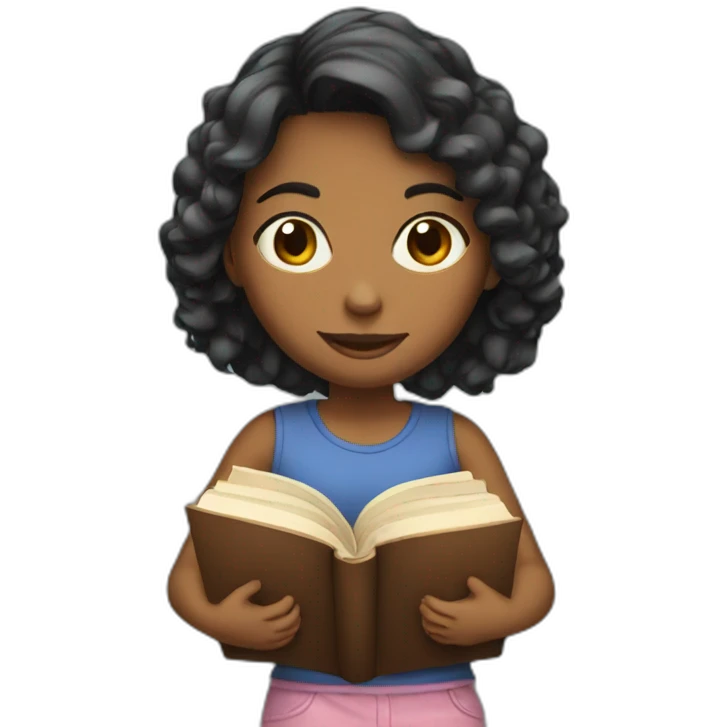 Girl with books emoji