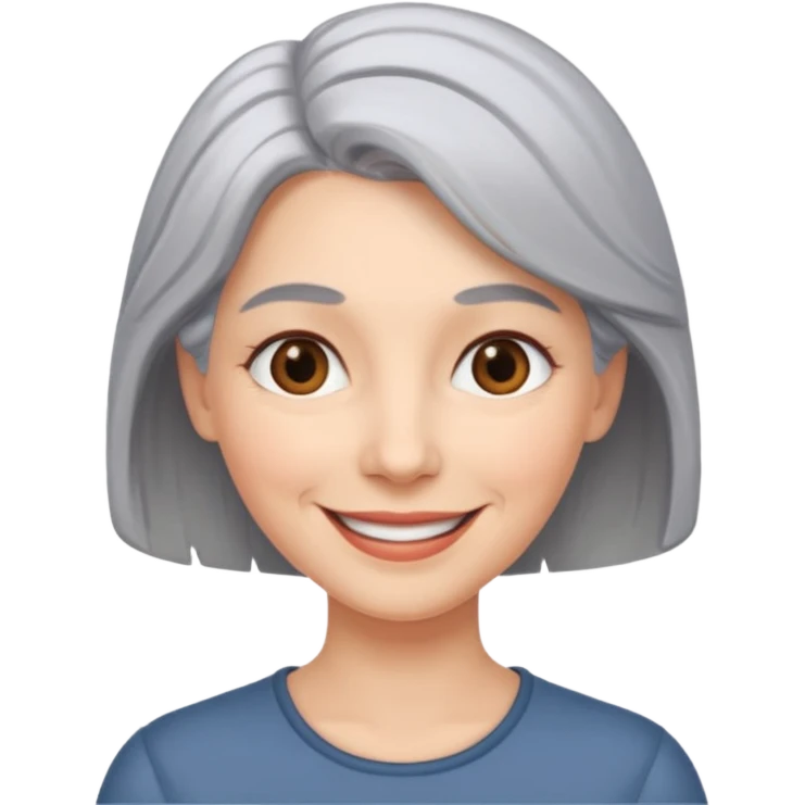 a woman with grey hair emoji