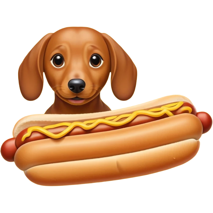 Dachshund Hot dog emoji