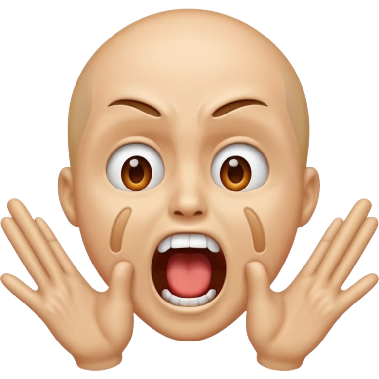 Screaming face with hands emoji