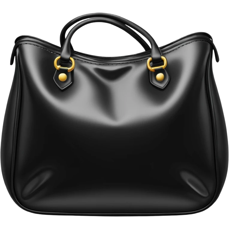 black inflated woman bag emoji