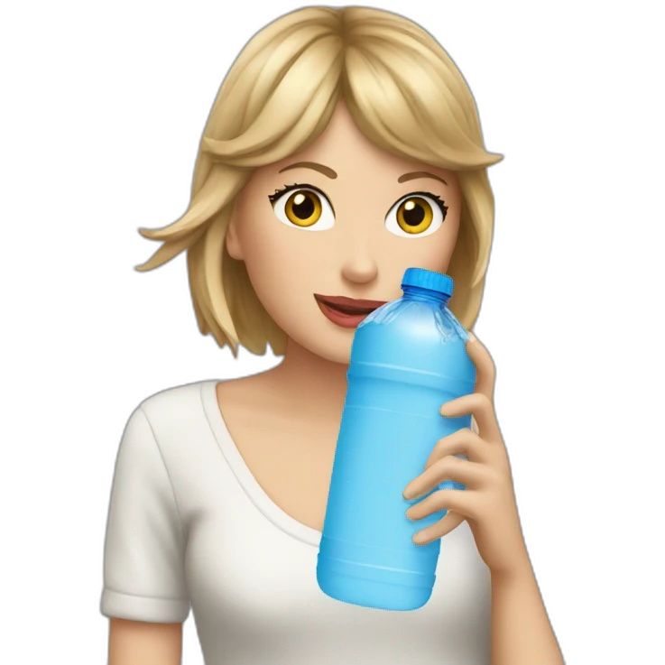taylor swift drinking a water bottle emoji