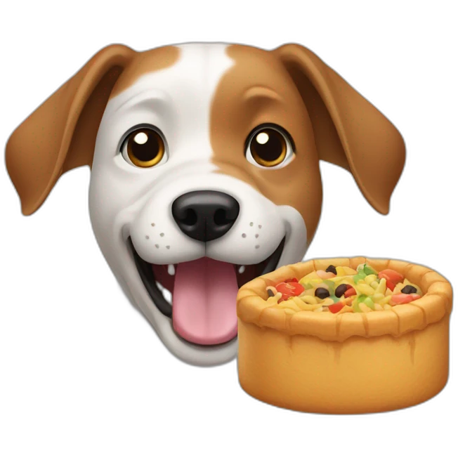 Dog eat food  emoji