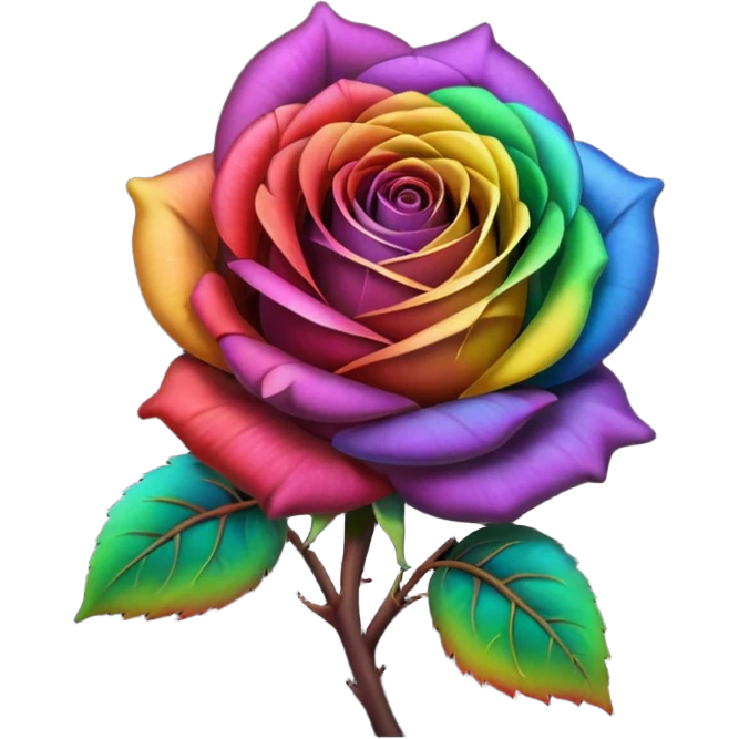 Take the withered rose that already exists in the iPhone emojis and make it rainbow keeping the dark tones withered emoji